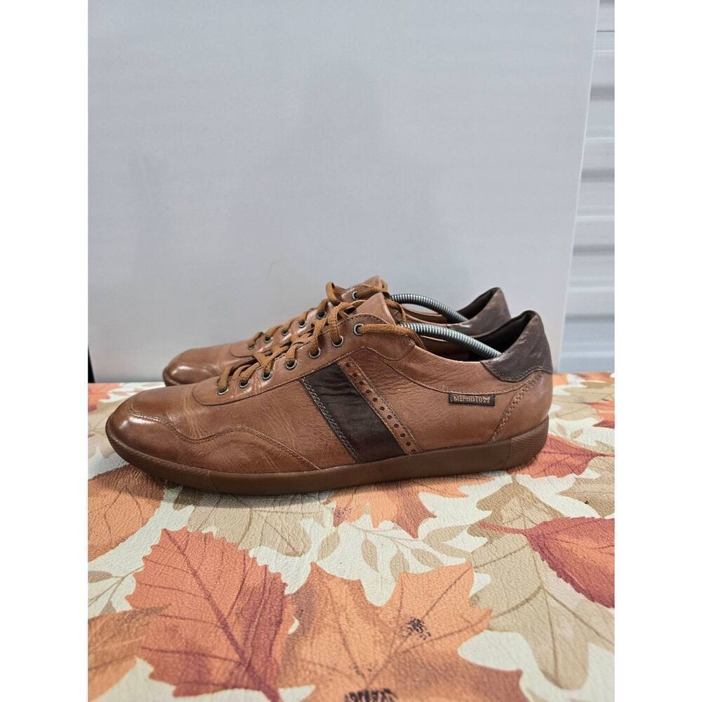 Mephisto Men's Leather Chestnut Brown Steve Urban Sneaker Shoes Size 11.5